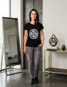 Black Woman T-shirt Celtic Knots, short sleeve