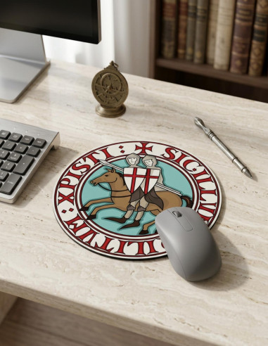 Round Mouse Pad Knights Templar