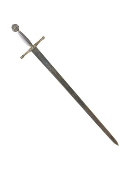 Excalibur sword, silver-gold