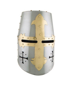 Templar helmet with front and side cross