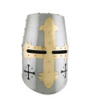 Templar helmet with front and side cross