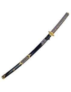 Katana scabbard blue-gold 2