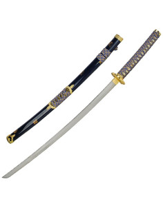 Katana scabbard blue-gold
