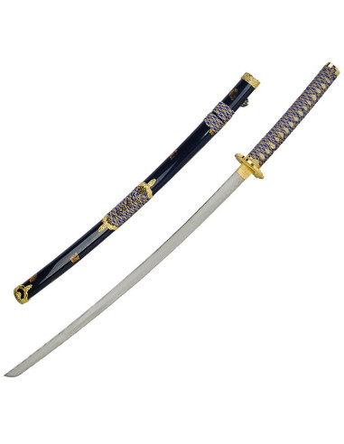 Katana scabbard blue-gold