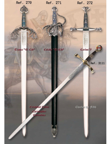 Tizona Cid sword with chiseled hilt