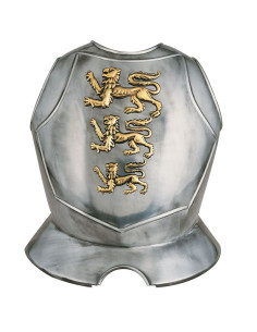 Chiselled breastplate with rampant lions
