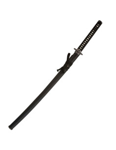 Katana black scabbard buckler crane