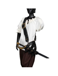 Pirate leather shoulder bag