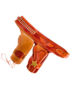 Sheriff cartridge belt for 2 revolvers