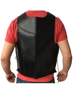 Medieval black leather armor