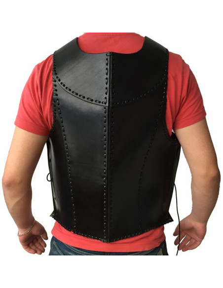 Medieval black leather armor