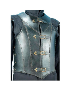Medieval black leather armor