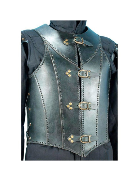 Medieval black leather armor