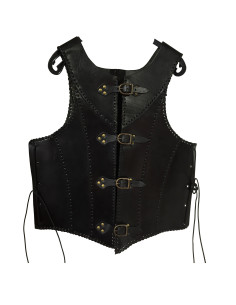 Medieval black leather armor