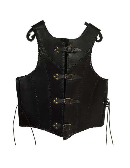 Medieval black leather armor