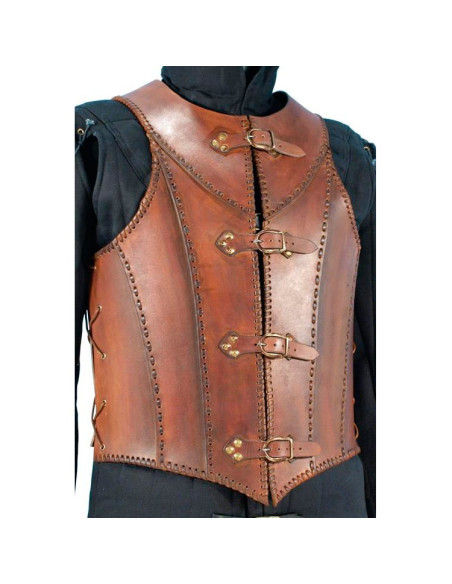 Medieval brown leather armor