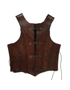 Medieval brown leather armor