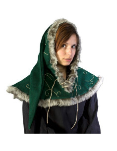Green medieval hood laces