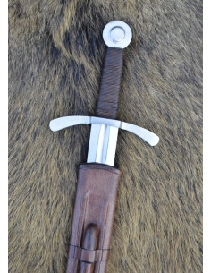 Crusader sword with scabbard, functional