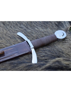 Crusader sword with scabbard, functional 2