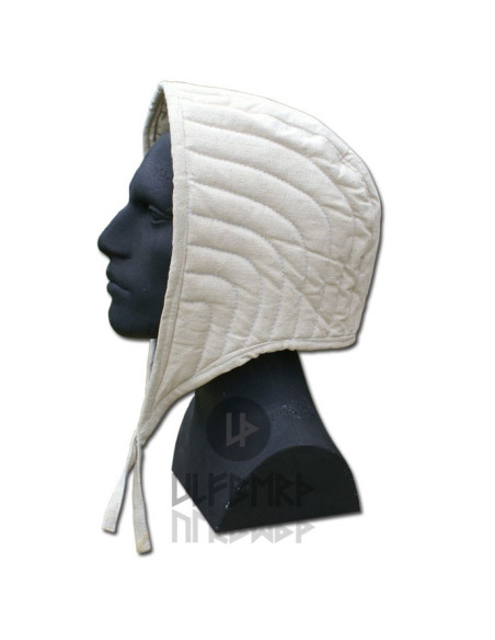 natural quilted crepe