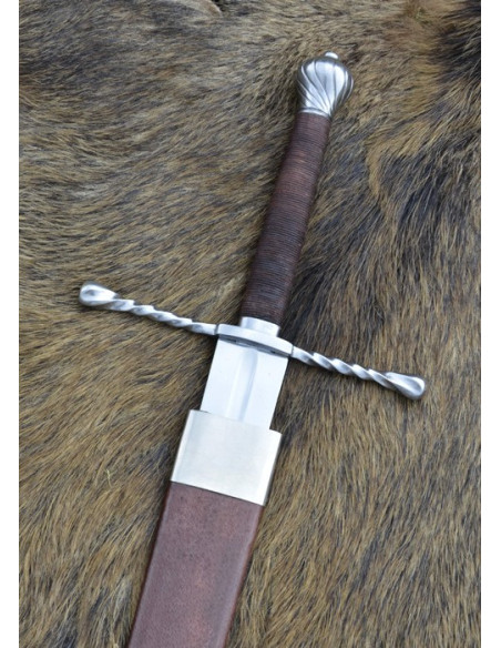 Bastard sword with scabbard, functional