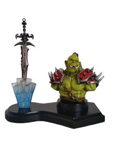 Orco figure and Sword Worl of Warcraft