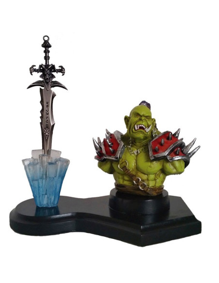 Orco figure and Sword Worl of Warcraft