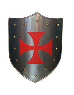 Red Templar Cross Shield