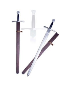 Functional medieval sword with scabbard