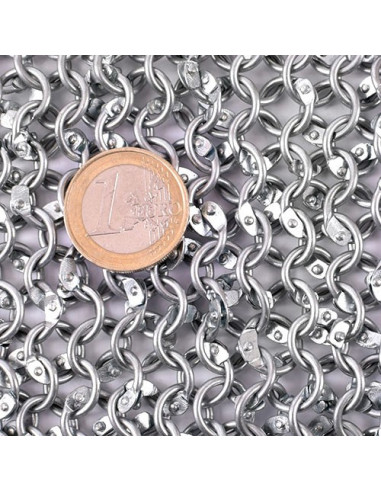 Bag of galvanized chainmail rings, 9 mm.