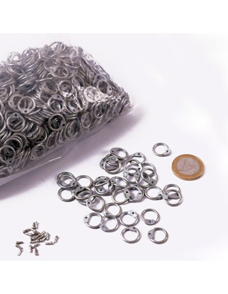 Bag of galvanized chainmail rings, 9 mm.