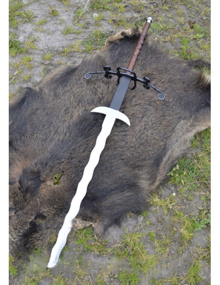 Sword 2 flaming hands, 147 cms.