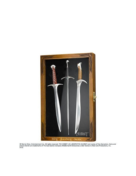 Set 3 letter openers and chest, Hobbit