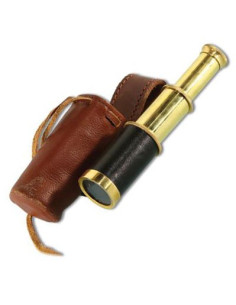 Telescope with leather case