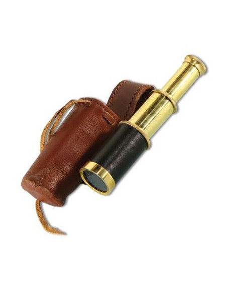 Telescope with leather case