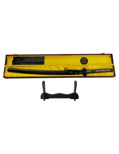 Katana carbon steel, case, tsuba, cleaning kit