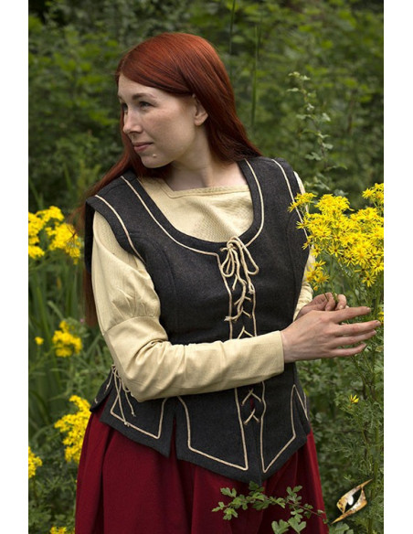 Medieval vest woman laces