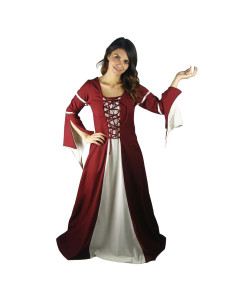 Bicolor woman medieval dress