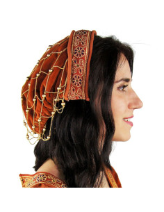 Medieval headdress Terracotta hairnet