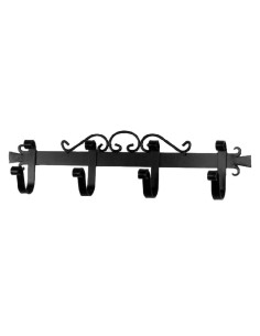 Medieval wrought iron hanger with 4 hooks