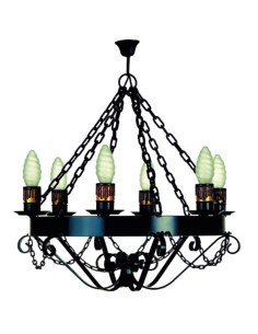 Lamp forge chains, 6 bulbs
