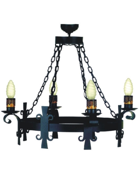 Lamp forge chains, 4 bulbs