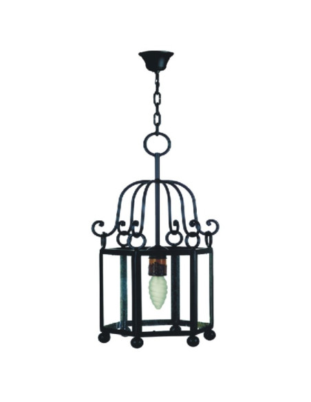 Forge chain lantern, 1 light
