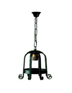 Medieval forge lantern with 1 light. (65x26 cm.)