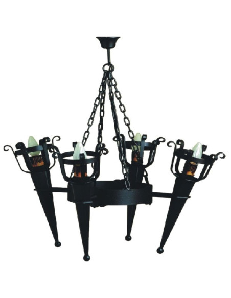 Forge lamp 4 torches (86x80 cms.)