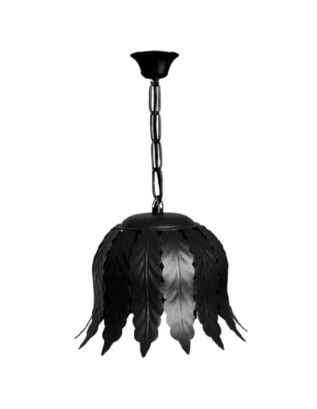 Medieval wrought iron lantern leaves 1 light. (65x31 cm.)