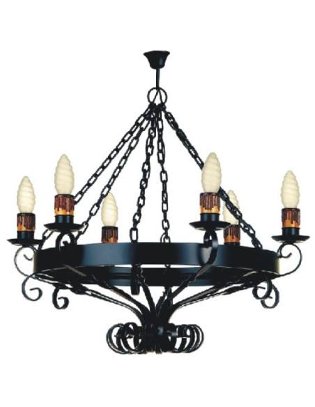 Lamp forge chains, 6 bulbs