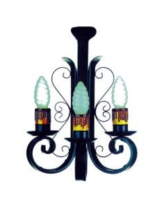 Apply wrought iron candle, 3 lights