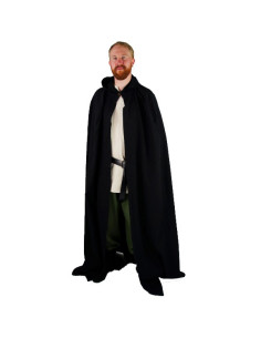 Long black medieval cape 2